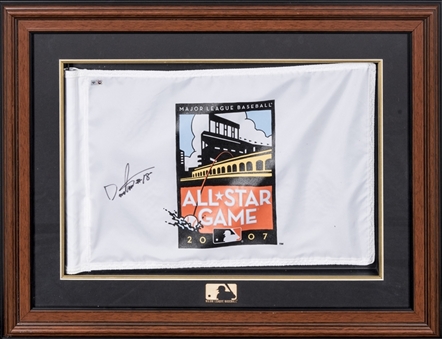 2007 Daisuke Matsuzaka Autographed All Star Game Golf Flag in Framed Display (MLB Authenticated)